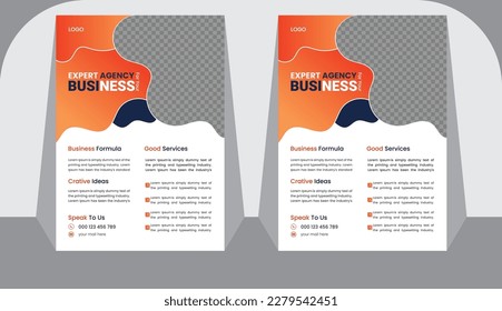 Business flyer design template layout space for background, vector illustration and Corporate  in A4 size.