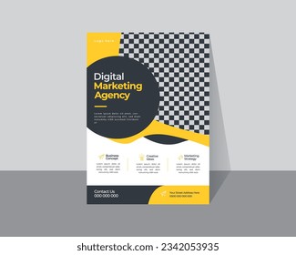 Diseño de plantillas de diseño de volante de negocios , Volante de negocios Corporativo Moderno Diseño creativo y sencillo Diseño único Diseño de volante Diseño vectorial.