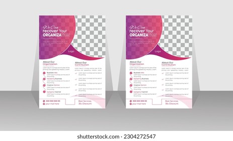 Plantilla de diseño de viajero de negocios . Diseño de vectores y diseño editable .A4 tamaño volante para prospectos de negocios.