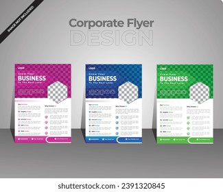 plantilla de diseño de volante de negocios.diseño profesional, creativo y moderno.