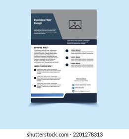 Diseño de volante de negocios. este tamaño de volante es A4 y es realmente un concepto creativo. Plantilla de folleto comercial.