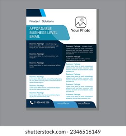 diseño de volante de negocios, vector y corporativo, flyer moderno creativo.