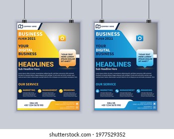 Business flyer design vector template. Creative business flyer design. Modern business flyer design. Abstract business flyer template.