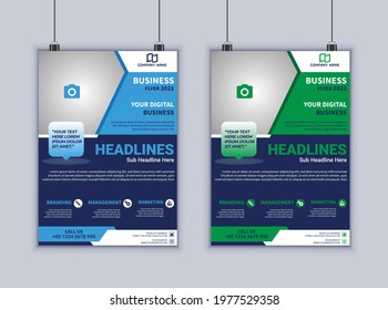Business flyer design vector template. Creative business flyer design. Modern business flyer design. Abstract business flyer template.
