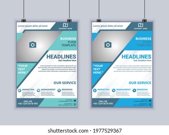 Business flyer design vector template. Creative business flyer design. Modern business flyer design. Abstract business flyer template.