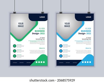 Business Flyer Design Vector Template. 2 Page Flyer Design. Modern Layout Design. Business Marketing Template Design.