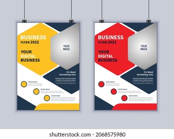 Business Flyer Design Vector Template. 2 Page Flyer Design. Modern Layout Design. Business Marketing Template Design.