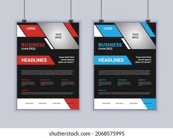 Business Flyer Design Vector Template. 2 Page Flyer Design. Modern Layout Design. Business Marketing Template Design.