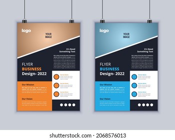 Business Flyer Design Vector Template. 2 Page Flyer Design. Modern Layout Design. Business Marketing Template Design.