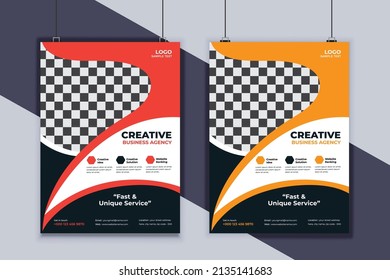 Business Flyer Design Vector Template. Creative Business Flyer Design. Modern Layout Design. Corporate Business Cover Design