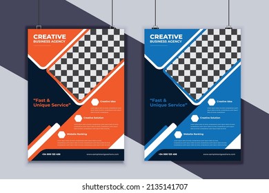 Business Flyer Design Vector Template. Creative Business Flyer Design. Modern Layout Design. Corporate Business Cover Design