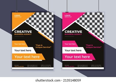 Plantilla de vectores de diseño de volante de negocios. Diseño creativo de volante de negocios. Diseño de diseño moderno. Diseño de portada corporativa