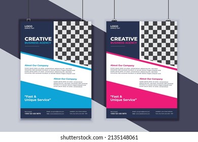Plantilla de vectores de diseño de volante de negocios. Diseño creativo de volante de negocios. Diseño de diseño moderno. Diseño de portada corporativa