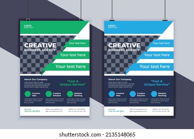Plantilla de vectores de diseño de volante de negocios. Diseño creativo de volante de negocios. Diseño de diseño moderno. Diseño de portada corporativa