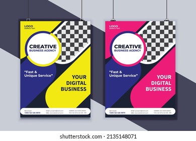 Business Flyer Design Vector Template. Creative Business Flyer Design. Modern Layout Design. Corporate Business Cover Design