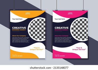 Business Flyer Design Vector Template. Creative Business Flyer Design. Modern Layout Design. Corporate Business Cover Design