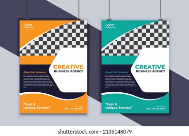 Business Flyer Design Vector Template. Creative Business Flyer Design. Modern Layout Design. Corporate Business Cover Design