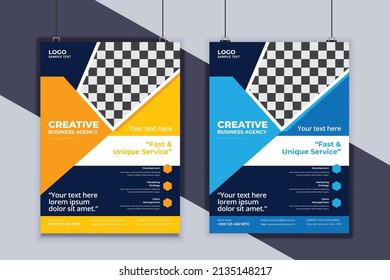 Business Flyer Design Vector Template. Creative Business Flyer Design. Modern Layout Design. Corporate Business Cover Design