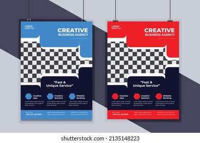 Business Flyer Design Vector Template. Creative Business Flyer Design. Modern Layout Design. Corporate Business Cover Design