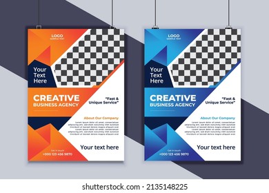 Plantilla de vectores de diseño de volante de negocios. Diseño creativo de volante de negocios. Diseño de diseño moderno. Diseño de portada corporativa