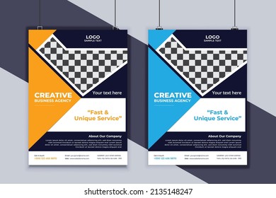 Plantilla de vectores de diseño de volante de negocios. Diseño creativo de volante de negocios. Diseño de diseño moderno. Diseño de portada corporativa