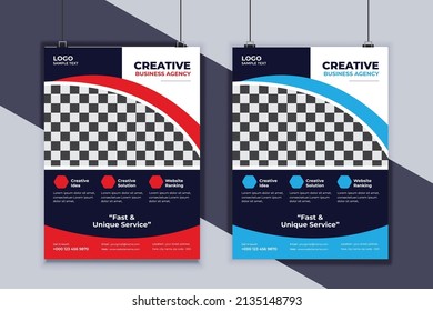 Business Flyer Design Vector Template. Creative Business Flyer Design. Modern Layout Design. Corporate Business Cover Design