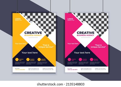 Plantilla de vectores de diseño de volante de negocios. Diseño creativo de volante de negocios. Diseño de diseño moderno. Diseño de portada corporativa
