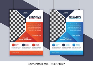 Business Flyer Design Vector Template. Creative Business Flyer Design. Modern Layout Design. Corporate Business Cover Design