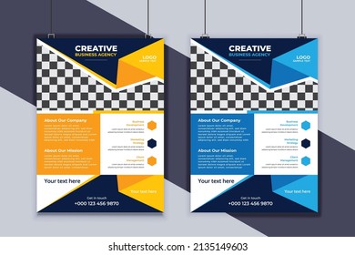 Plantilla de vectores de diseño de volante de negocios. Diseño creativo de volante de negocios. Diseño de diseño moderno. Diseño de portada corporativa