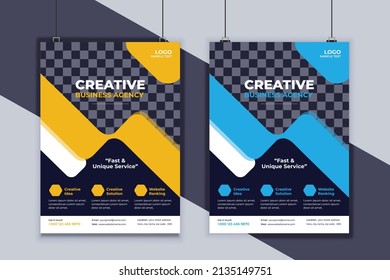 Business Flyer Design Vector Template. Creative Business Flyer Design. Modern Layout Design. Corporate Business Cover Design