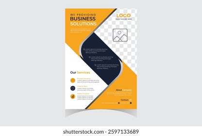 Business flyer design, Vector design, Flyer template 