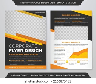 business flyer editable template with abstract background style use for business proposal and presentation
