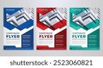 business flyer editable vector template with a4 page layout modern style