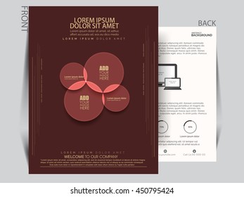 Business flyer info graphic vector 