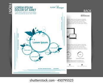 Business flyer info graphic vector 