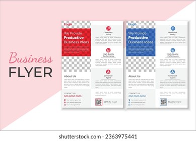 Diseño de Business Flyer en tamaño 4a4, volante corporativo, folleto.