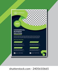 Business Flyer Layout with Colorful Accents 