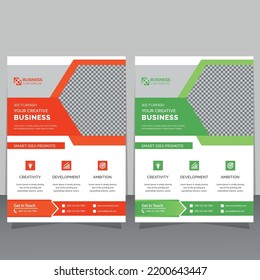 Business Flyer Layout design with Colorful Accents, marketing, modern, vector template design.