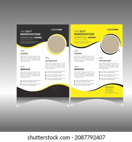 Business flyer layout template in A4 size. Can be adapt to Brochure, Annual Report, Magazine, Poster, Business Presentation, Portfolio, Flyer, Banner, Website.