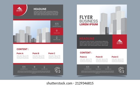 Business flyer layout template in A4  size. Modern Brochure template cover design, annual report, poster  with geometric and wavy  lines for business market on white background, vector illustration

