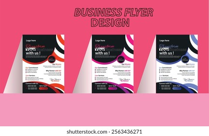 business flyer leaflet design template .