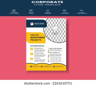 Business Flyer Modern Flyer Corporate Flyer Template Geometric form Flyer Circle Abstrakte Farbige Konzepte