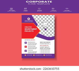 Business Flyer Modern Flyer Corporate Flyer Template Geometric form Flyer Circle Abstrakte Farbige Konzepte