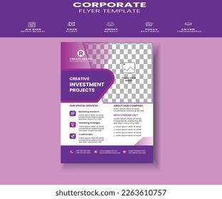 Business Flyer Modern Flyer Corporate Flyer Template Geometric form Flyer Circle Abstrakte Farbige Konzepte