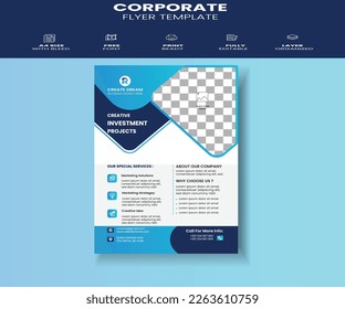 Business Flyer Modern Flyer Corporate Flyer Template Geometric form Flyer Circle Abstrakte Farbige Konzepte