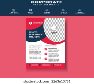 Business Flyer Modern Flyer Corporate Flyer Template Geometric shape Flyer Circle Abstract Colorful concepts