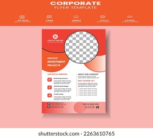 Business Flyer Modern Flyer Corporate Flyer Template Geometric shape Flyer Circle Abstract Colorful concepts