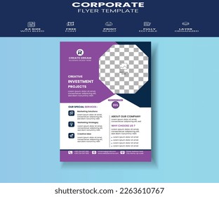 Business Flyer Modern Flyer Corporate Flyer Template Geometric form Flyer Circle Abstrakte Farbige Konzepte