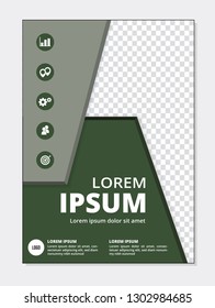 Business flyer modern template a4 flat design for annual report