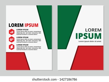Business flyer modern template a4 flat design for annual report